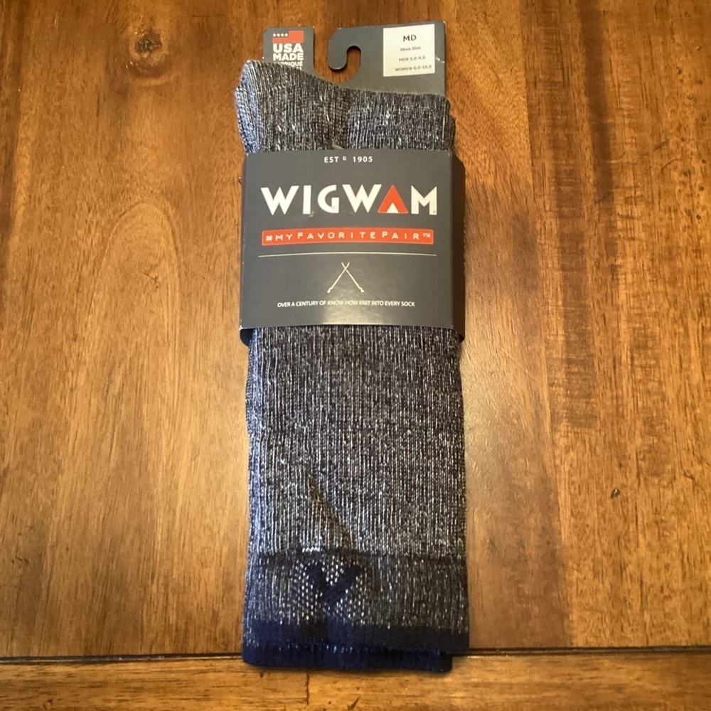 WIGWAM Merino Comfort Hiker Crew Sock Style F2322 Navy‎ Unisex Medium NEW
